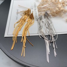 Ohrhänger Lange Kette Silber