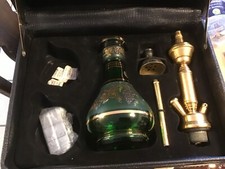 Reisewasserpfeife, Shisha im Koffer, böhmisches Glas, 48cm aus Saudi-Arabien