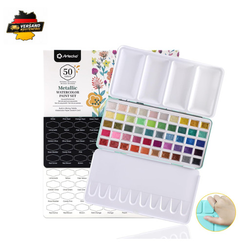 Aquarellfarben set metallic - aquarellfarben,