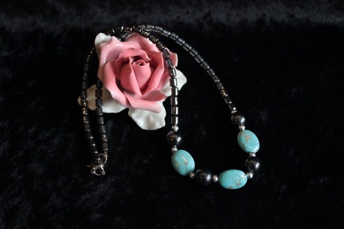 Edelsteinkette collier hematit - edelsteinkette,
