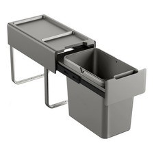 B-Ware SVITA EM22 Einbaumülleimer 22 L 1 Fach mit Deckel Abfalleimer Grau