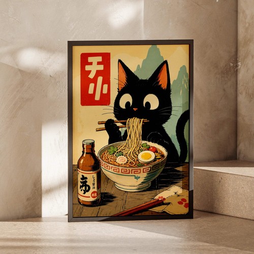 Poster schwarze katze - poster,