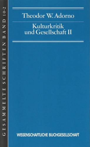Theodor adorno - w.,