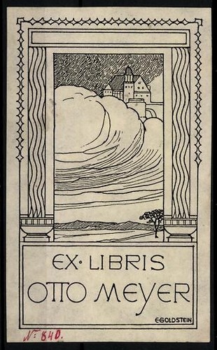 Exlibris von goldstein - von, e.
