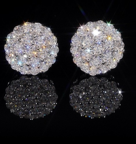 Moissanite ohrstecker 10mm - 10mm, 925
