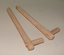 Zwei traditionelle Schlägel für Basstrommel, Talkingdrum, Konkoni Stock, Kenséde