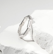 GUCCI LINK TO LOVE RING WEISSGOLD 750/18KT 5,91G 62MM DESIGNER LUXUS