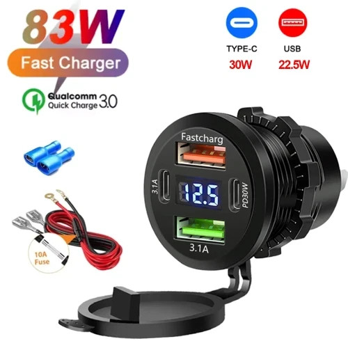 12v usb auto kfz - qc, 3.0