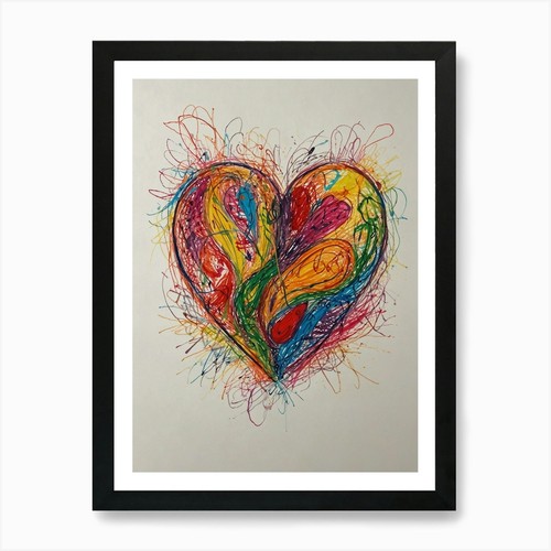 Herz der liebe kunstdruck - liebe,