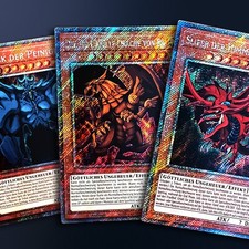 Yu-Gi-Oh Ägyptische Götterkarten Set Platinum Secret Rare RA04 NM Deutsch