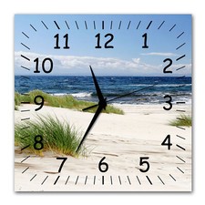 BM Wanduhr 30 cm x 30 cm leises Uhrwerk Funkuhrwerk Meer Strand 9511-1 SZ