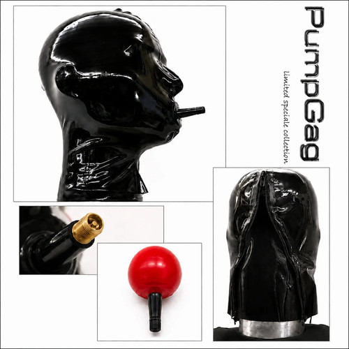 Latexmaske pumpgag latextil - latexmaske, |