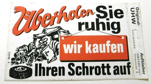 Werbe aufkleber überholen - Überholen, sie