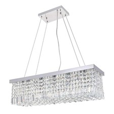 A1A9 Moderner Kristallleuchter, Klare K9 Kristall Tröpfchen Deckenleuchte