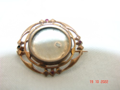 Jugendstil fotobrosche doublé - fotobrosche,