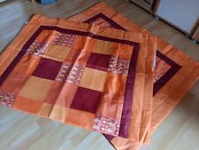  2 große Bettdecken Decken Sommerdecken 140 x 2,20 Sommerzudeck Neu orange/weiß