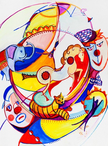Wandbild zirkus unserer - zirkus, in