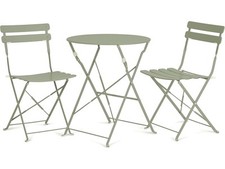 Gartenmöbel-Set VG-6934, 3-teiliges Set, Balkon-Set, Stahl pulverbeschichtet - B