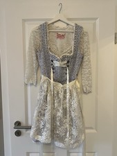 Krüger Madl Dirndl NELLA Gr. 36 Blau-Weiß Mini (50 cm)