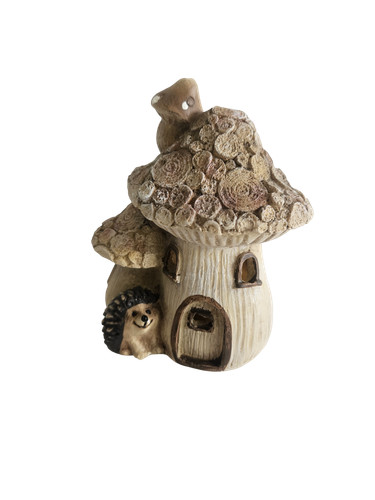 Led poly pilz 14cm beige - poly,
