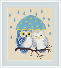 Stickvorlagen  Eulenpaar