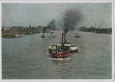 ca. 1938:AK farbig Fvv Westmark Raddampfer Rhein b Ludwigshafen