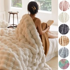 Plüsch Felldecke Weiche Warme Überwurf Bett Couch Flauschig Kuscheldecke Decke