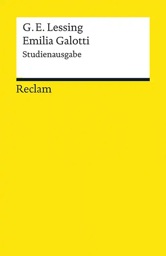 Emilia galotti studienausgabe - emilia, galotti.