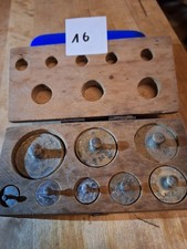 Apotheker Gewichte aus Messing in Holzkasette