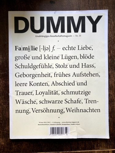 Dummy heft familie magazin - 33,