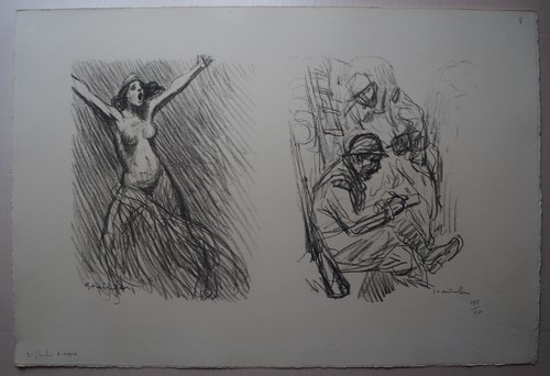 Lithographie skizzenblatt - lithographie, nr