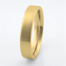 Gelbgold Ring 750 außen flach
