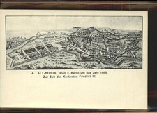 BERLIN  CITY Plan von Berlin um 1688