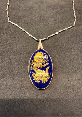 Meissen kette anhänger - meissen, drache
