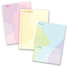 Notizblock A6 3x Pastell bunt