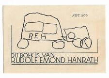 RUUD EMOND HANRATH: Exlibris für Rudolf Emond Hanrath, Auto, 1933