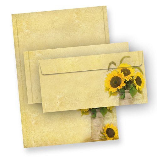 Briefpapier sonnenblumen 100 - sonnenblumen,