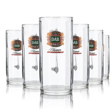 6x DAB Glas Dortmunder Aktien Brauerei 0,3l Bierkrug Pilsener Gläser Set