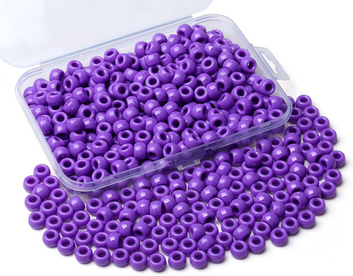 Lila pony beads 6x9mm - lila,