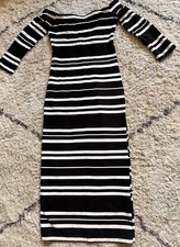 Zara sexy Strechkleid schwarz weiß  Gr. 34/36 impressionen