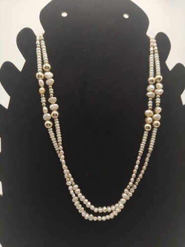 Perlenkette gold 585 - 585, 15