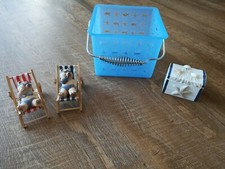 Bad Deko Duschkiste Strandstuhl Figur Truhe Kiste Meer Fische Ozean Küste Korb