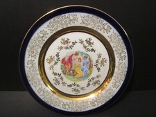 Zierteller Carlsbad Sammelteller Porcelaine fine de Boheme Epiag DF Goldrand (2)