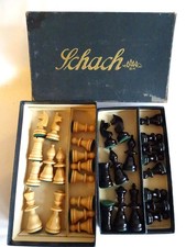 50er Jahre Schach Figuren Holz