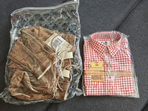 Echte lederhose trachtenhemd - echte, lederhose,