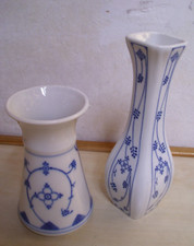 Winterling*Strohblume*Porzellan 13 cm Vase + Indisch Blau no name solifleur 18cm