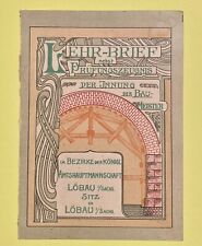 Alter Lehrbrief der Innung der Baumeister Löbau von 1914