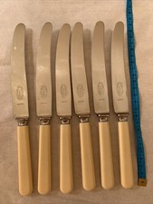 6 antike Hiram Wild • Mutual• Messer Set • Sheffield • sehr guter Zustand