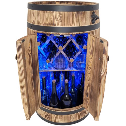 Bar aus holzfass mit - bar,