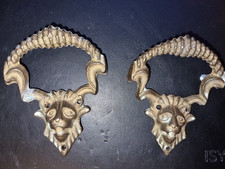 2 Alte Vintage Messingguß